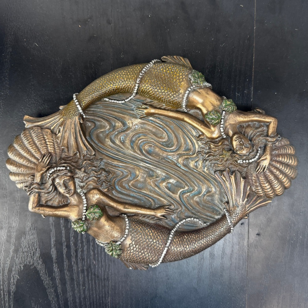 Summit 2010 Mermaid Dish Tray Bronze Color Coastal Home Decor
